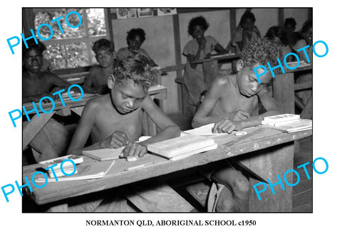 OLD LARGE PHOTO, 1950 NORMANTON ABORIGINAL SCHOOL, QLD