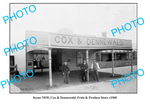 OLD LARGE PHOTO, SCONE NSW c1900, FRUIT & PRODUCE STORE