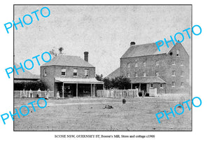 OLD LARGE PHOTO, SCONE NSW c1900, BOORERS MILL, GUERNSEY St