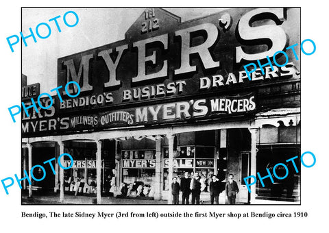 OLD LARGE PHOTO, 1st MYER DEPARTMENT STORE, BENDIGO VICTORIA c1910