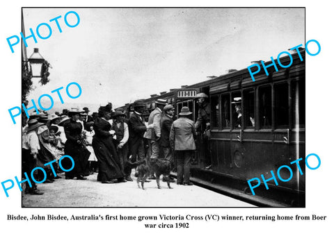 OLD LARGE PHOTO, AUST's 1st VICTORIA CROSS WINNER JOHN BISDEE, BOER WAR 1902