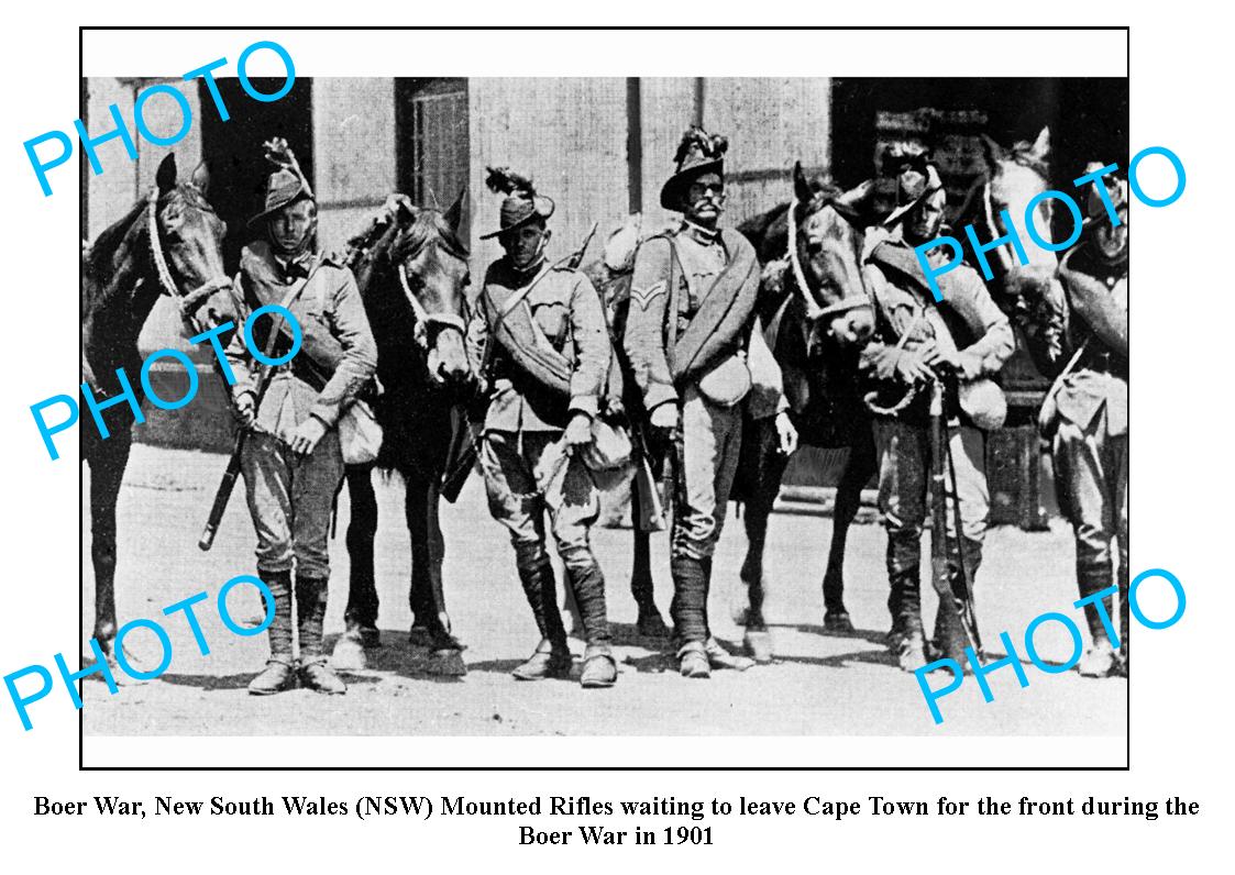 OLD LARGE PHOTO, NSW MOUNTED RIFLES, BOER WAR 1901