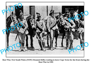 OLD LARGE PHOTO, NSW MOUNTED RIFLES, BOER WAR 1901