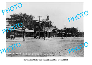 OLD LARGE PHOTO, BARCALDINE QUEENSLAND, OAK STREET c1905