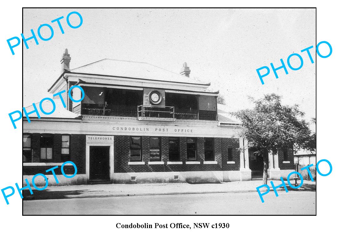 OLD LARGE PHOTO, CONDOBOLIN POST OFFICE NSW, c1930