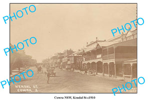 OLD LARGE PHOTO, COWRA NSW SOUTH WALES, KENDAL STREET c1910