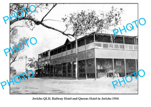 OLD LARGE PHOTO, JERICHO RAILWAY HOTEL, QUEENSLAND c1916