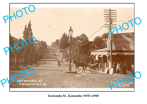 OLD LARGE PHOTO, KATOOMBA NSW SOUTH WALES, KATOOMBA St c1900