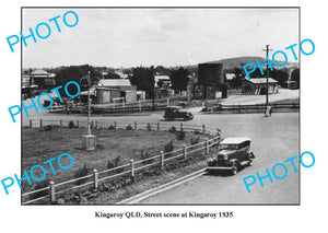 OLD LARGE PHOTO, KINGAROY QLD, STREET SCENE c1935