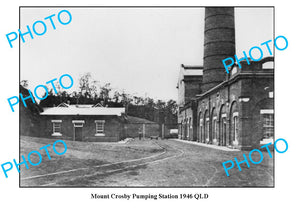 OLD LARGE PHOTO, MOUNT CROSBY PUMPING STATION, QLD 1946