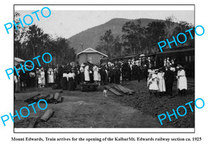 OLD LARGE PHOTO, MOUNT EDWARDS RAILWAY OPENING to KALBAR, QLD 1925
