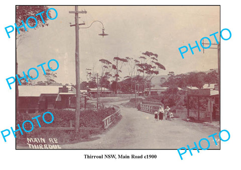 OLD LARGE PHOTO, THIRROUL, NSW SOUTH WALES, MAIN ROAD c1900