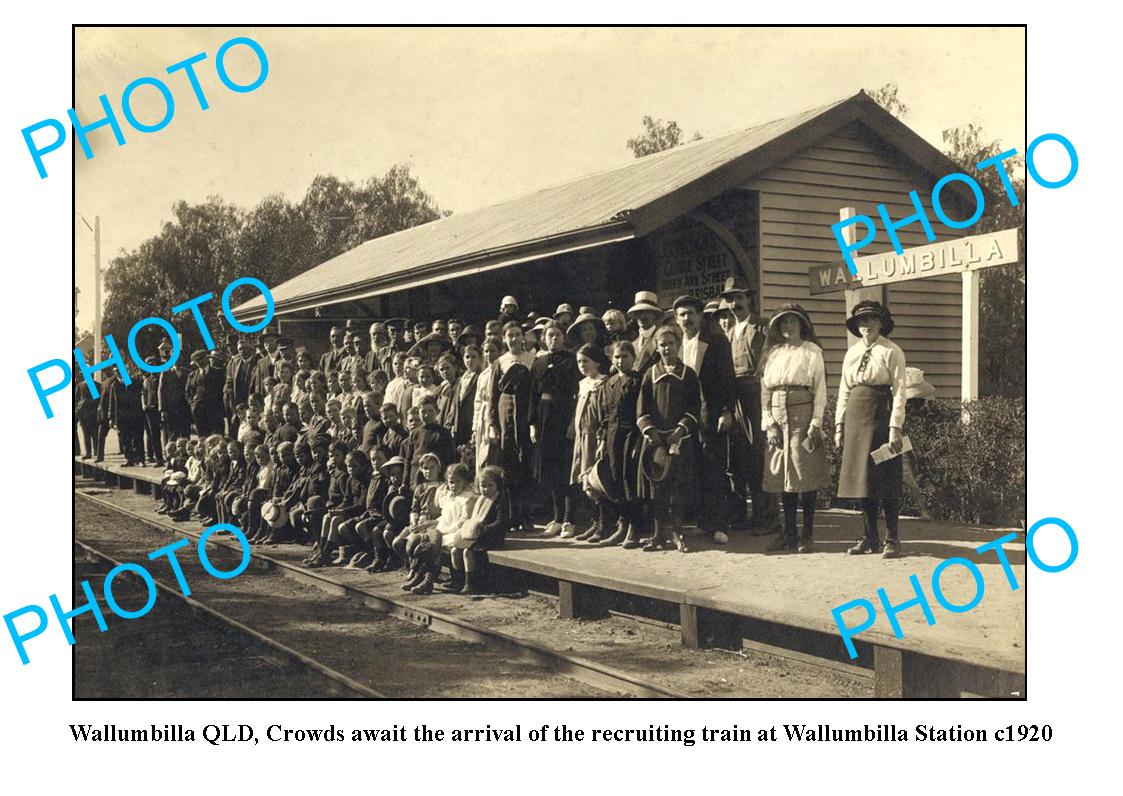 OLD LARGE PHOTO, WALLUMBILLA RAILWAY STATION, QLD c1920