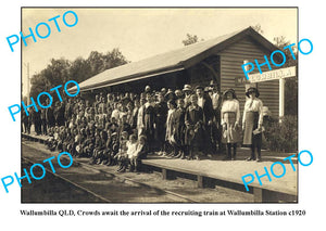 OLD LARGE PHOTO, WALLUMBILLA RAILWAY STATION, QLD c1920