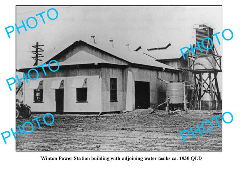 OLD LARGE PHOTO, WINTON QUEENSLAND, POWER STATION c1930