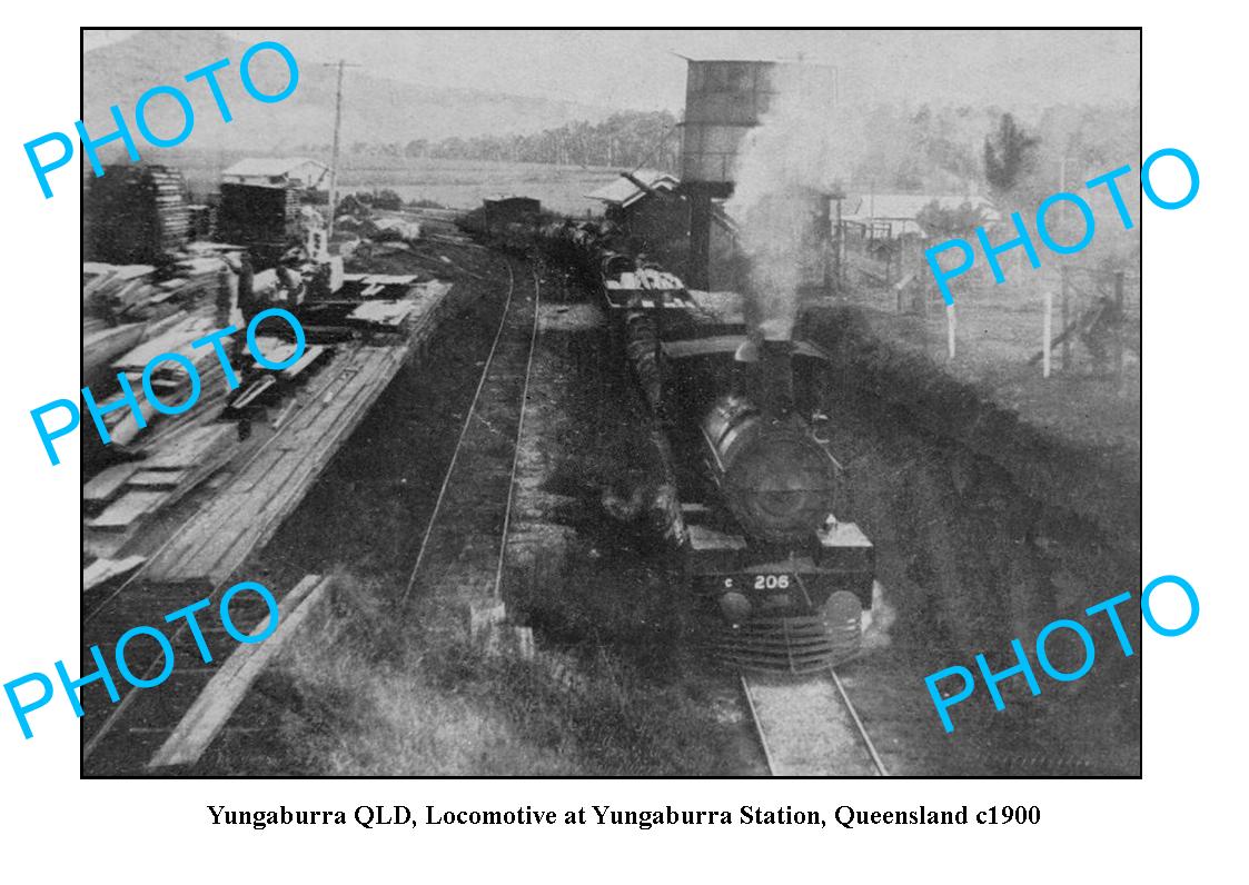 OLD LARGE PHOTO, YUNGABURRA RAILWAY STATION, QLD c1900