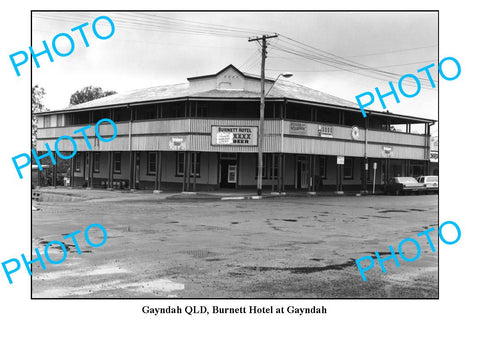 OLD LARGE PHOTO, GAYNDAH QUEENSLAND, BURNETT HOTEL