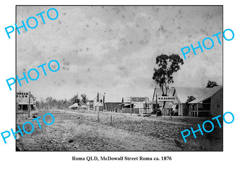 OLD LARGE PHOTO, ROMA QUEENSLAND, MacDOWALL STREET c1876