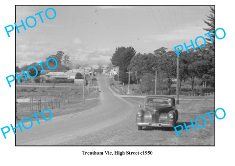 OLD LARGE PHOTO, TRENTHAM VICTORIA, HIGH STREET c1950