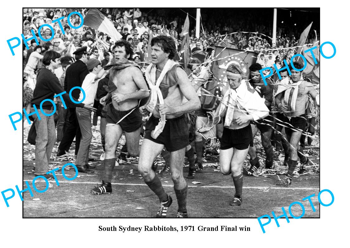 Old Rabbitohs Old Large Photo, South Sydney Rabbitohs 1971 Grand Final Win, Ron Coot ...