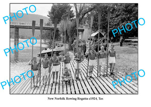 OLD LARGE PHOTO, NEW NORFOLK ROWING REGATTA, TASMANIA c1924