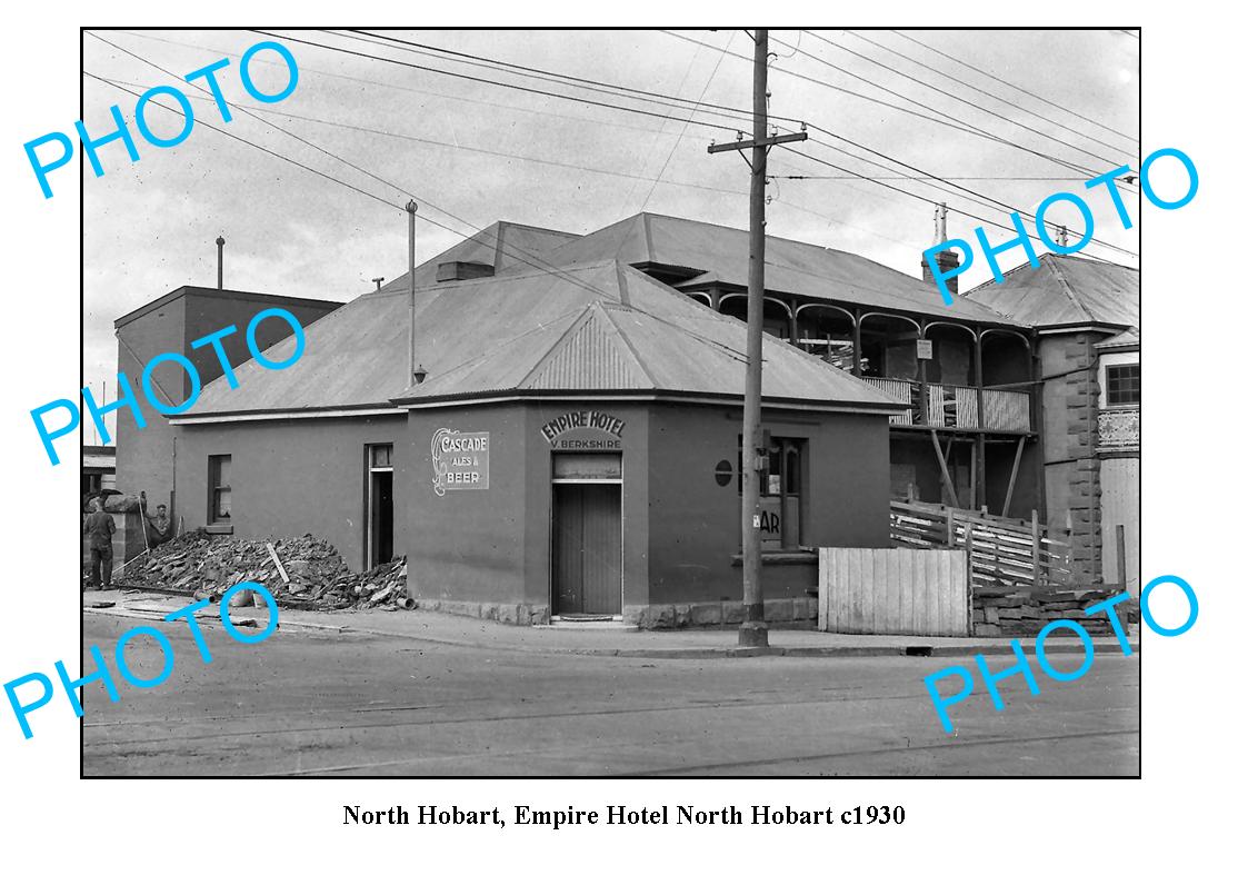 OLD LARGE PHOTO, NORTH HOBART EMPIRE HOTEL c1930, TASMANIA