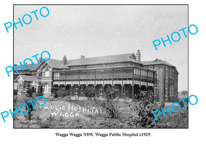 OLD LARGE PHOTO, WAGGA WAGGA NSW, PUBLIC HOSPITAL c1925