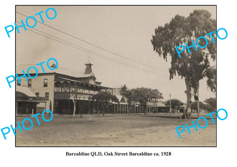 OLD LARGE PHOTO, BARCALDINE QUEENSLAND, OAK STREET c1928