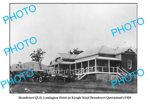 OLD LARGE PHOTO, BEAUDESERT QUEENSLAND, LAMINGTON HOTEL, KYOGLE Rd c1930