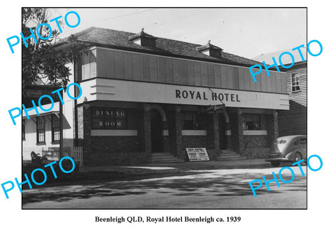 OLD LARGE PHOTO, BEENLEIGH QUEENSLAND, ROYAL HOTEL c1939