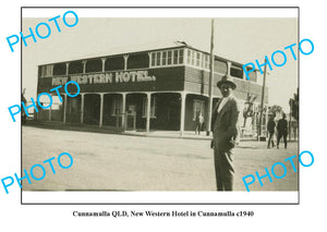 OLD LARGE PHOTO, CUNNAMULLA QUEENSLAND, NEW WESTERN HOTEL c1940