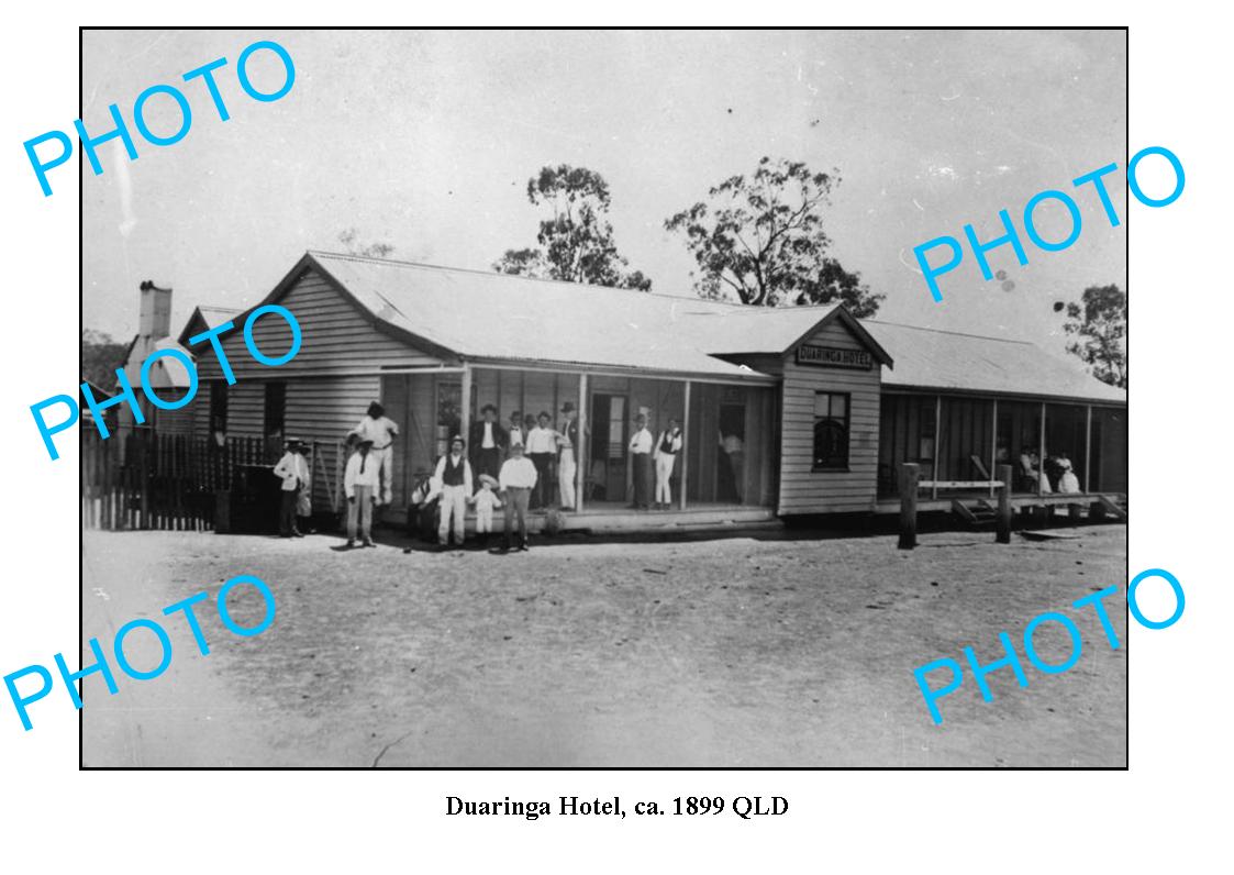 OLD LARGE PHOTO, DUARINGA QUEENSLAND, DUARINGA HOTEL c1899