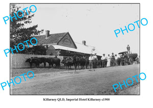 OLD LARGE PHOTO, KILLARNEY QUEENSLAND, IMPERIAL HOTEL c1900