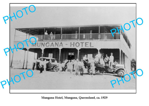 OLD LARGE PHOTO, MUNGANA QUEENSLAND, OLD HOTEL c1929