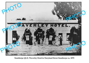 OLD LARGE PHOTO, STANTHORPE QUEENSLAND, WAVERLEY HOTEL c1872