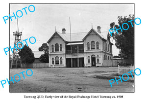 OLD LARGE PHOTO, TOOWONG QUEENSLAND, ROYAL EXCHANGE HOTEL c1908