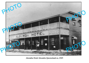 OLD LARGE PHOTO, ALOOMBA QUEENSLAND, ALOOMBA HOTEL c1925