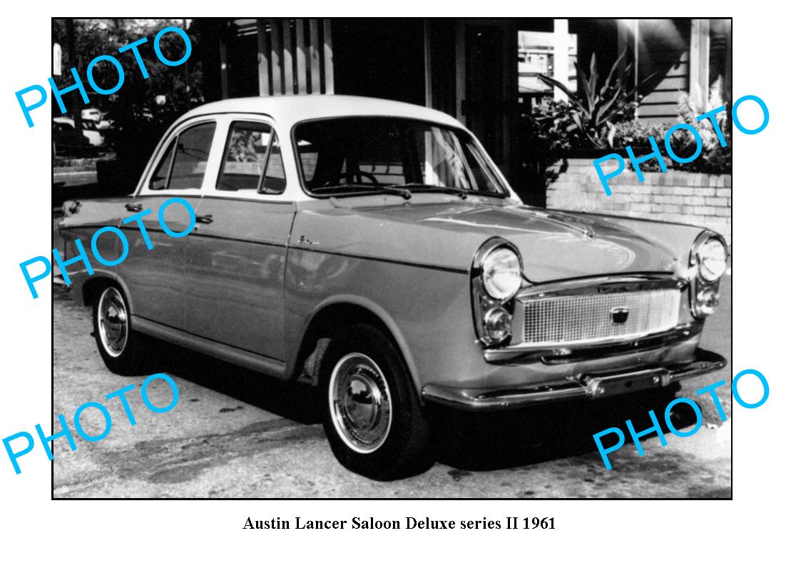 OLD LARGE PHOTO, AUSTIN LANCER SALOON DELUXE SERIES II 1961