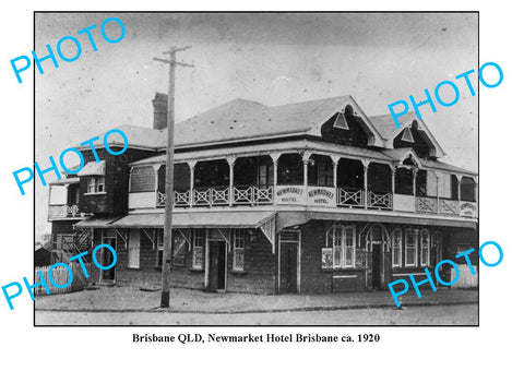 OLD LARGE PHOTO, BRISBANE QUEENSLAND, NEWMARKET HOTEL c1920