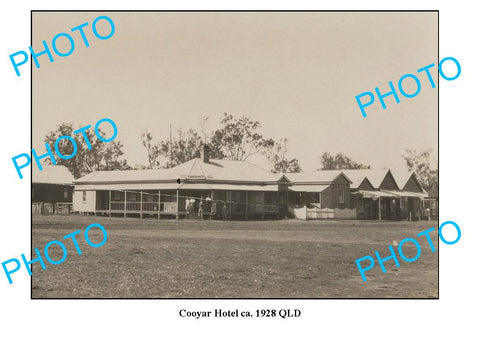 OLD LARGE PHOTO, COOYAR QUEENSLAND, COOYAR HOTEL c1928