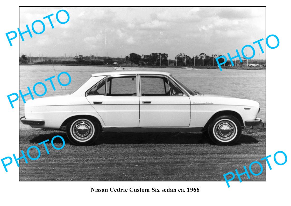 OLD LARGE PHOTO, NISSAN CEDRIC CUSTOM SIX SEDAN c1966