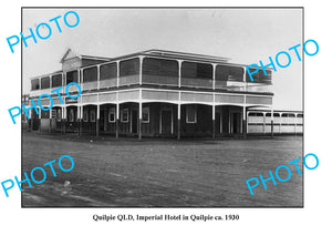 OLD LARGE PHOTO, QUILPIE QUEENSLAND, IMPERIAL HOTEL c1930