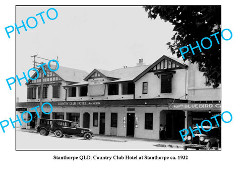 OLD LARGE PHOTO, STANTHORPE QUEENSLAND, COUNTRY CLUB HOTEL c1932