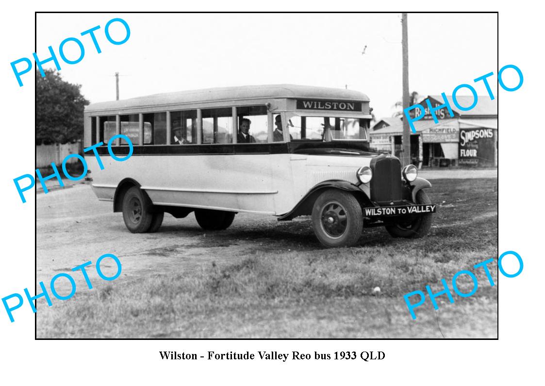 OLD LARGE PHOTO, WILSTON - FORTITUDE VALLEY BUS SERVICE QUEENSLAND c1933