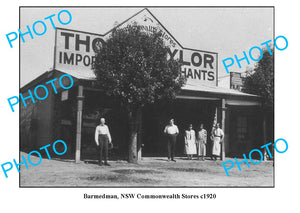 OLD LARGE PHOTO, BARMEDMAN NSW, NYLOR STREET, COMMONWEALTH STORES c1920 1