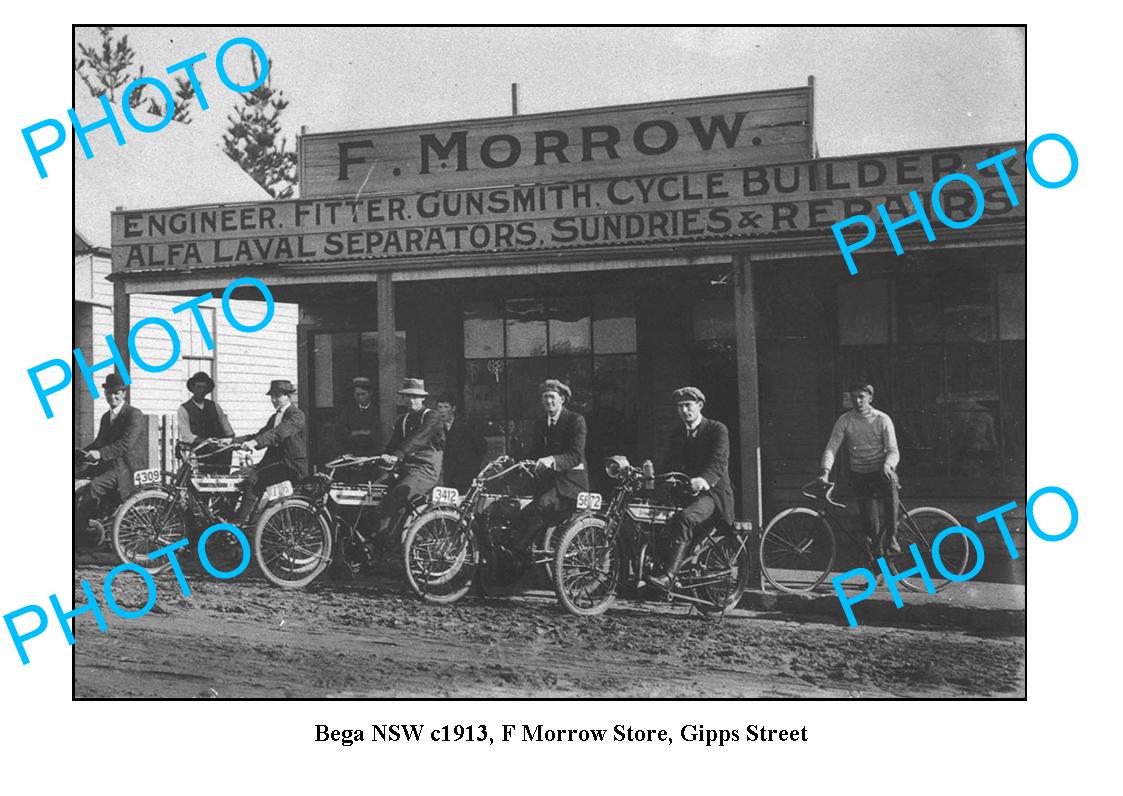 OLD LARGE PHOTO, BEGA NSW, MORROW GENERAL STORE, GIPPS STREET c1913