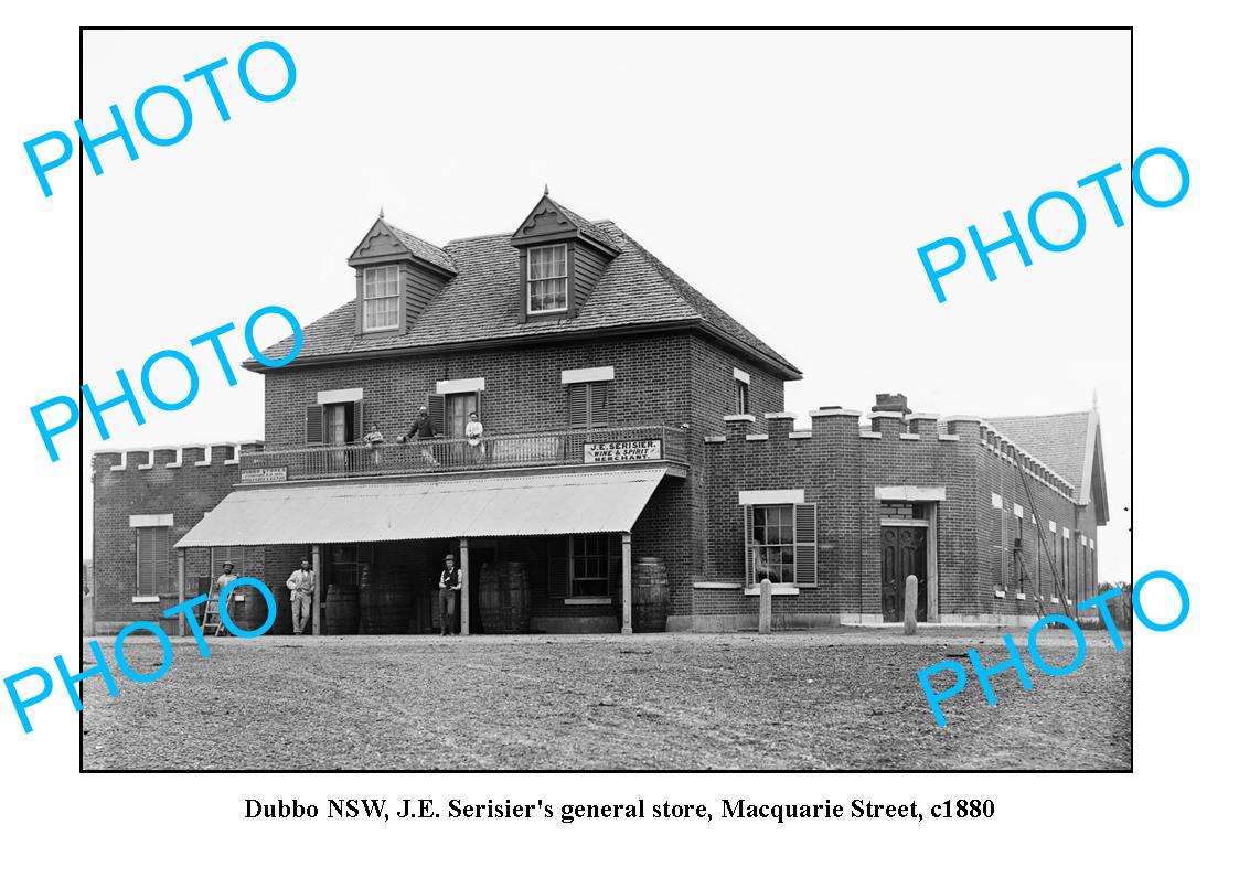 OLD LARGE PHOTO, DUBBO NSW, SERISERS GENERAL STORE, MACQUARIE STREET c1880