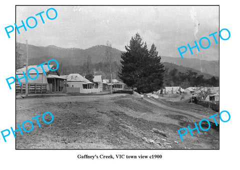 OLD LARGE PHOTO, GAFFNEYS CREEK VICTORIA, VIEW OF TOWN c1900