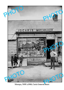 OLD LARGE PHOTO, MORUYA NSW, CARIS GENERAL STORE c1900