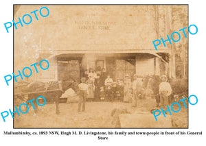 OLD LARGE PHOTO, MULLUMBIMBY NSW, LIVINGSTONE GENERAL STORE c1890